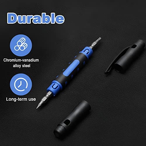 2 Pieces 4 in 1 Pocket Screwdriver Double Ended Multi-Tool Repair Set Kit — view 4