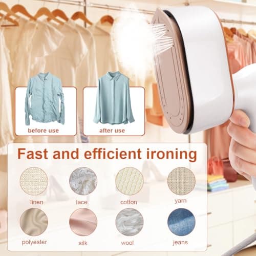 AUAUY Mini Iron, 1000W Travel Iron Steam, Compact Portable Steam Iron — view 5