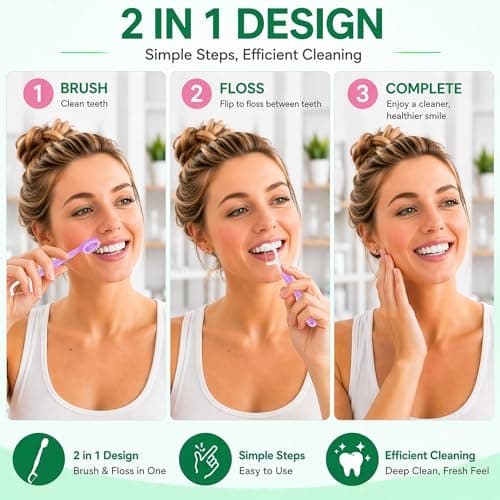26PCS Disposable Toothbrush Portable Mini Travel Set with Floss — view 6