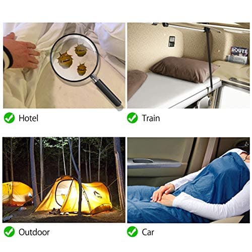 MYCARBON Travel Sleeping Bag Liner (Cotton, Blue) — view 4