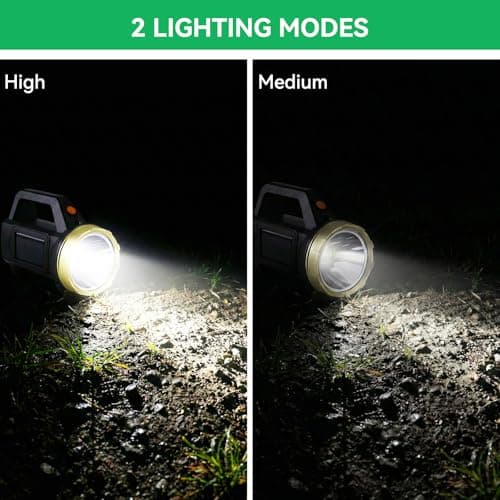 Tryora Solar LED Torch, Super Bright Solar Powered Handheld Torch USB Rechargeable LED Flashlight Spotlight with 3 Light Modes, Portable Camping Lantern for Home Emergency Outdoor Hiking — view 4