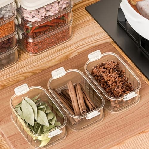 Stackable Spice Storage Box, Multi-Layer Sealed Food Organizer, Travel Spice Containers and Camping Spices Kit for Seasoning, Cereal, Coffee Beans — view 6