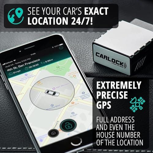 CARLOCK Anti Theft Car Device - Real Time UK 4G LTE Car GPS Tracker & Car Alarm System Security - OBD & Phone App - Auto Van Vehicles Tracking & Instant Alert of Suspicious Behavior — view 4