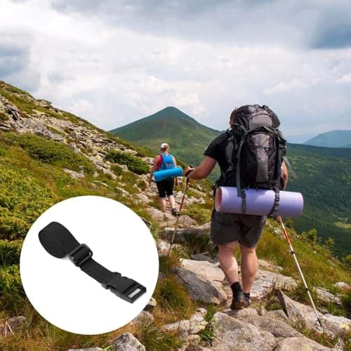 heedpeiur 4 Pieces Luggage Straps Adjustable Luggage Nylon Webbing Straps with Quick Release Buckle Packing Belt for Outdoor Travel Suitcase Baggage 2.5 * 150cm (Black) — view 5