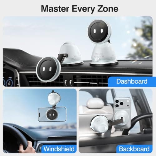 tounee Car Phone Holder for MagSafe [89LBS Strongest Suction & 3600gf Strongest Magnetic] 360° Adjustable Car Phone Mount, Dashboard Phone Holders for iPhone 17-12 Pro Max Air Plus - Blue — view 2