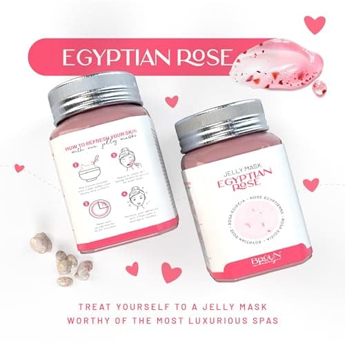 BRÜUN Peel-Off Egyptian Rose Jelly Mask for Face Care – A 23 fl oz Rubber Mask Jar for 30 to 35 Treatments – A Skin Care Moisturizing Gel Mask of Spa Set for Men, Women and Adults — view 5