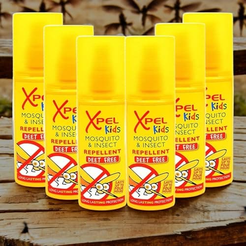 6 x 70ml Xpel Kids Mosquito & Insect Repellent Pump Spray Deet Free(Total 420ml)