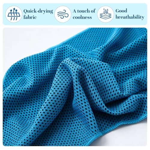 5 Pack Cooling Towels, Cool Microfibre Towel for Hot Weather, Cooling Scarf for Neck, Fast-Cooling Towel — view 3