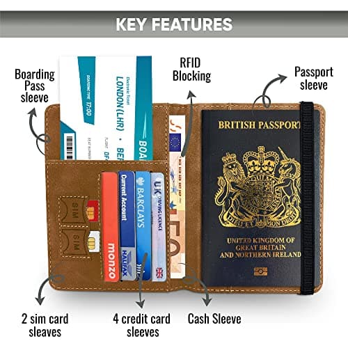 REPEAK RFID Passport Wallet – British Passport Cover with Card Slots — view 6