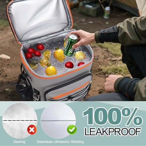 YOUNGOA 30L Cooler Backpack, Large Insulated Leakproof Cool Bag Rucksack — view 4