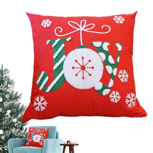 Tktouci Winter Pillow Covers 18 X 18 In Deer Snowflake Home Supplies — view 6
