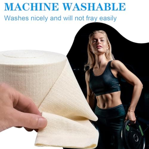Tubular Elastic Support Bandage Size F Cotton Stockinette Cast Sleeve Roll for Knee, Arm, Leg, Wrist (3.9 Inch x 5.46 Yard) — view 5