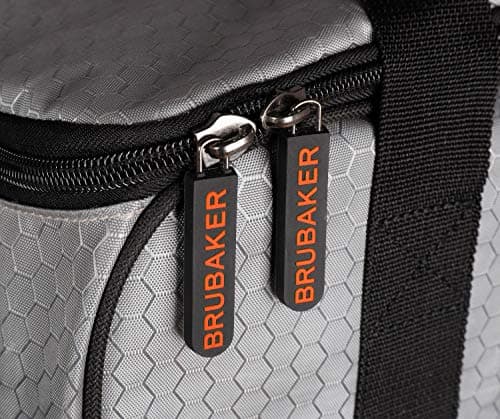 BRUBAKER SuperTec Ski Boot Bag Helmet Bag Backpack with Shoe Compartment - Silver Orange — view 6