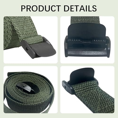 Acuxiaza 4 Pack Trail Camera Straps, 145cm Nylon Straps, Dark Green — view 3