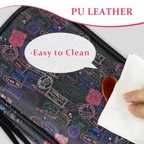 COSHAYSOO Unique Useful Travel Birthday Gifts for Women Travelers, Electronics Cord Cable Organizer Bag Case Tech Pouch Traveling Vacation Cruise Airplane Gadgets Essentials Organization, Vintage — view 3