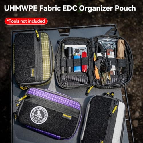 HIKEMAN EDC Pocket Organizer Pouch - EDC Utility Pouch,Nylon Tool Pouch,Tool Organizer for Multitools,Mini Pouch for Everyday Carry Outdoor(Army Green) — view 2