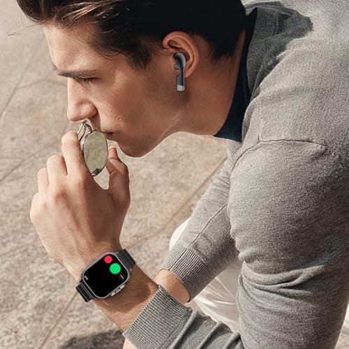 YUKERMARB 2 in 1 Smart Watch with Earbuds, 2.01 Inch Screen Smartwatch Wireless Headset Fitness Tracker Watch for Android for iOS — view 2