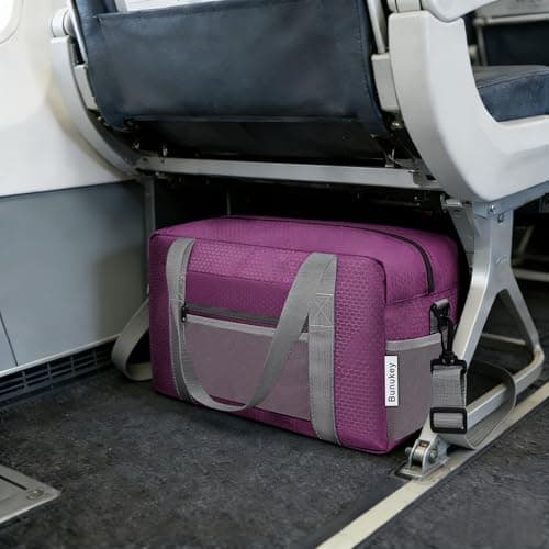 for Ryanair Cabin Bags 40x30x20 Underseat Airlines Cabin Bags 40x20x25 Travel Duffel Bag Carry On Hand Luggage Overnight Bag for Women Men 20L (Purple) — view 6