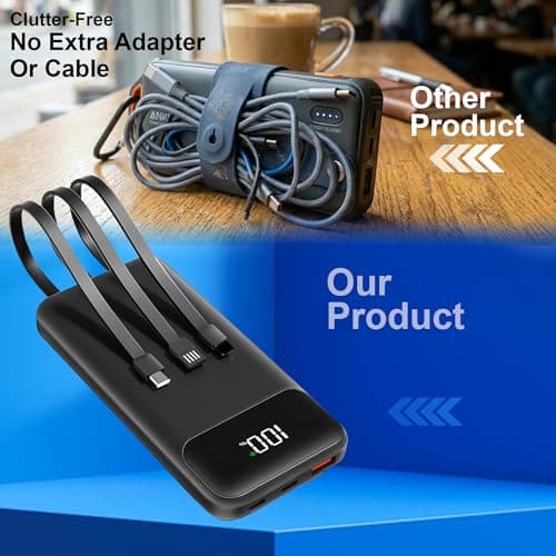 10000mAh Power Bank, Fast Charging Portable Charger with LCD — view 5