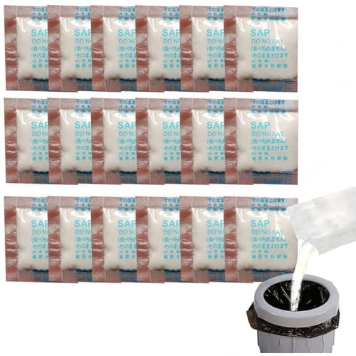 18PCS Portable Toilet for Camping & Travel,Fast-Acting Toilet Gel with Absorbent Crystals & Powder,Emergency Mini T/oilet Solution for Outdoor,Car,Survival Kits and Odour Control,T/oilet Bags