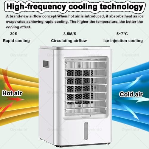 SXXAZLDP Portable Air Conditioner, 4 in 1 Evaporative Cooler with Humidifier & Fan, 3 Speeds for Home Office Car Van, 12V AC Unit — view 6