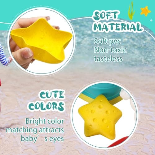Kids Beach Toys Foldable Beach Bucket and Spade Set with Molds Watering Can — view 2