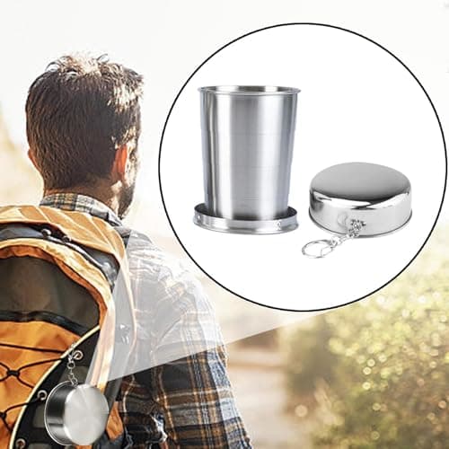 Foldable Metal Cup Stainless Steel Retractable Portable — view 3