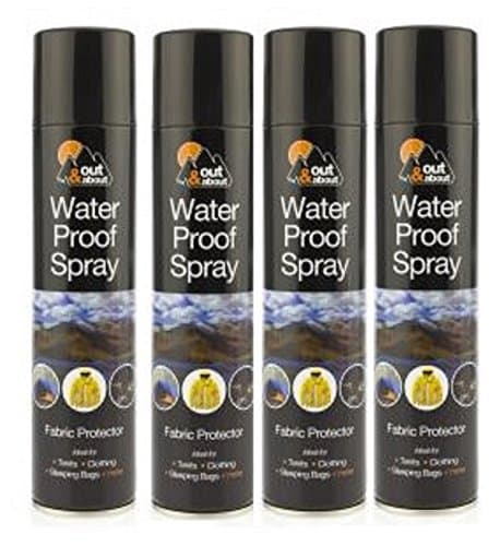 4 X 300ml Water Proof Spray Fabric Protector Tents Camping Fishing Hiking Clothe