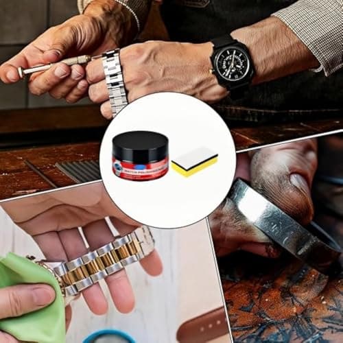 Nebulith Watch Polishing Kit,Premium Polishing and Cleaning Paste,Watch Glass Scratch Remover with Sponge, Watch Cleaning Kit,Strap and Screen Scratch Repair,Stainless Steel Scratch Remover,30g — view 6