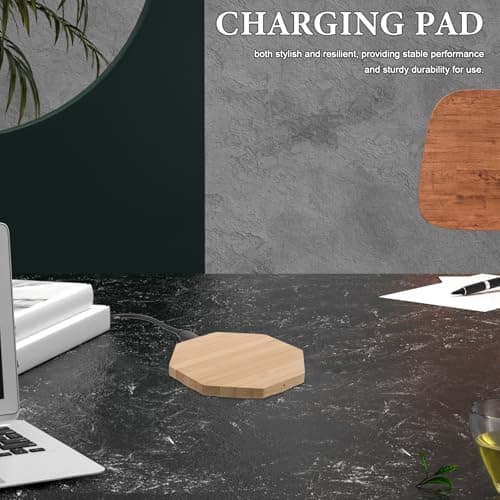 Wood Wireless Charger 10w Fast Charging Pad for Office Travel — view 6