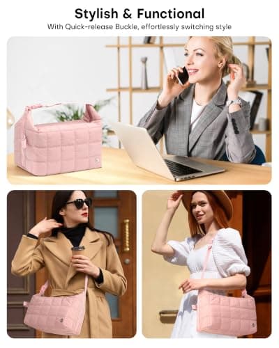 Elmklare Insulated Lunch Bag for Women, Leakproof Puffer Lunch Box — view 3