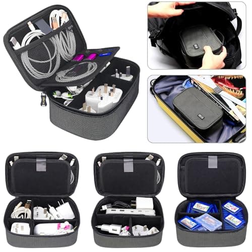 sisma Travel Cables Organiser Universal Small Electronic Accessories Carrying Bag for Phone Chargers Power Cords Adapter USB Sticks Mouse SD Cards -Special Edition — view 5