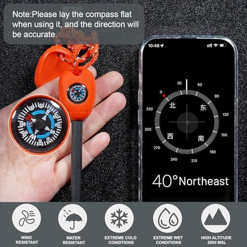 Flint and Steel Fire Starter Kit, 5-in-1 Multifuctional Fire Steel — view 5