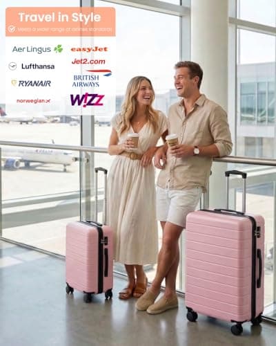Shavont Large Suitcase 28 Inch Hard Shell Luggage ABS Travel Case (Pink) — view 2