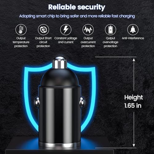 MOSWAG Car Charger, QC 3.0 Cigarette Lighter USB Charger 12V -2 Pack — view 6