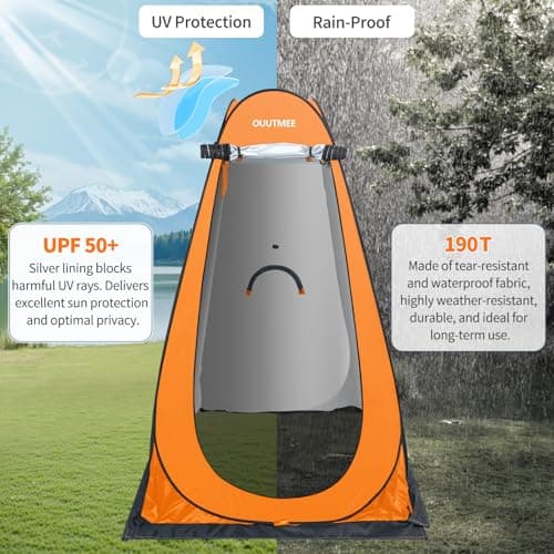 OUUTMEE Pop Up Camping Shower Tent, Toilet Tents for Camping Privacy — view 3