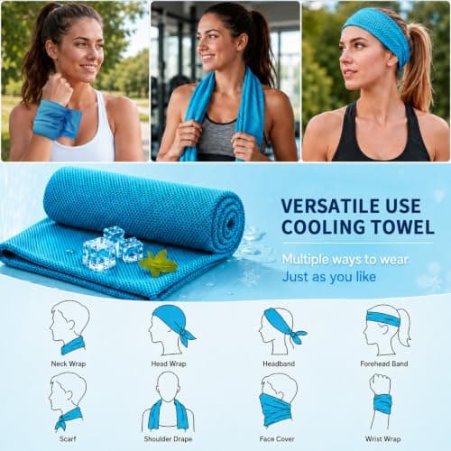 VAKKI Cooling Towels, 2 Pack (40"X12")-100*30cm — view 6