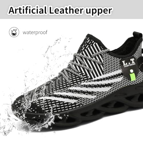 XKOWUO Men's Walking Shoes Winter Warm Outdoor Waterproof Sneaker Running Non-Slip Fashion Comfortable Lightweight Black Size 5.5 — view 4