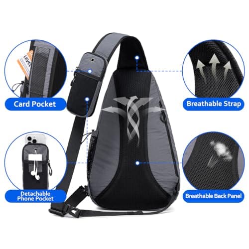 FENRUIEN Large Sling Crossbody Bag for Men With 13.3Inch Laptop Compartment — view 3