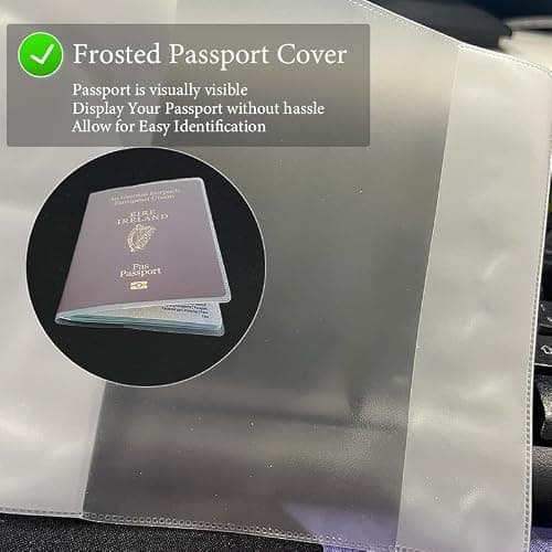 Pack of 2 | UK Passport Covers Transparent, Protective Passport Holders, Frosted PVC Passport Case, UK Passport Cover Water & Dust Proof, Anti Scratches — view 4