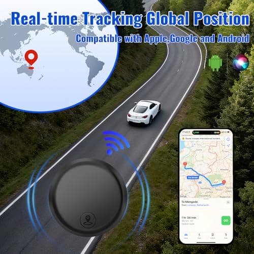 GPS Tracker for Vehicles GPS Tracker Car No Monthly Fee(Compatible with iOS & Android) Car Tracker Devices Work with Built-in APP,Car Gps Tracker Real-Time Vehicle Tracker Global Coverage,Black — view 2