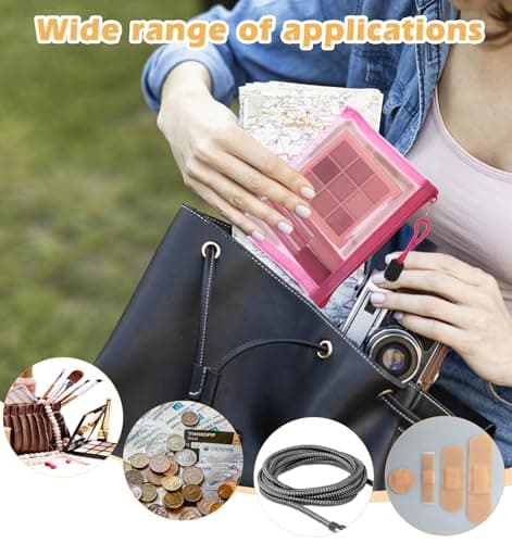 7Pcs Small Toiletry Bag, Mini Travel Pouches for Toiletries Small Zip Pouch for Daily Travel Accessories, Durable Nylon, 12.7×10.16cm for Cosmetics Makeup Coin, and More — view 5