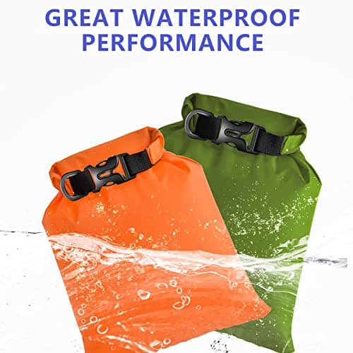WOODFIB 6 PCS Waterproof Dry Bag, Lightweight Dry Sacks Set with 1.5L, 2.5L, 3L, 3.5L, 5L, 8L Drybag Canoe Bags for Boating/Travel/Rafting/Camping/Swimming/Fishing (Multicolor) — view 5