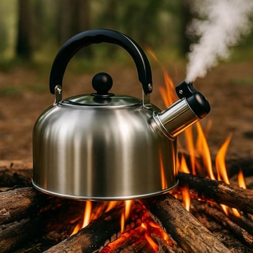 Pendeford Stovetop Kettle – 2L Stainless Steel Whistling Kettle with Loud Whistle & Cool-Touch Handle – Ideal for Gas & Electric Hobs, Home & Camping — view 3