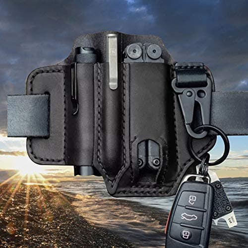 Uposao EDC Leather Sheath Multitool Leather Sheath Organizer with Key — view 2
