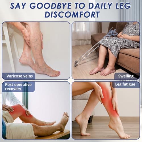 Beister 15-20 mmHg Compression Socks for Women Men, Open Toe Thigh High — view 5