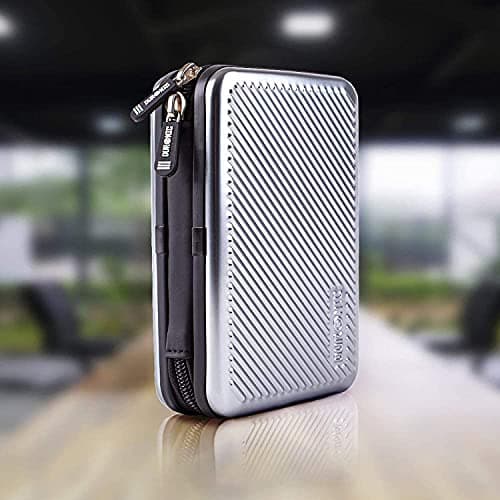 Duronic Hard Drive Case HDC3 /SR, Silver EVA Travel Case for Charger Adapter Power Bank SSD Storage Pouch for Seagate, WD, UnionSine, Toshiba, Sandisk, Samsung Drives 500GB to 5TB — view 3