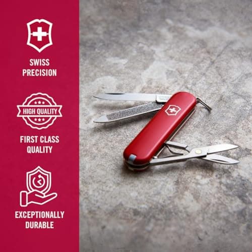 Victorinox Swiss Army Knife Classic SD Pocket Knife, 7 Functions, Red — view 6