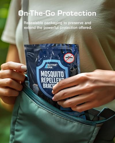 Active Era Mosquito Repellent Bracelet, Insect Midge & Mosquito Bands - Powerful DEET Free Formula - Waterproof with 250 Hours / 10 Days of Protection (Black - 18 Pack) — view 5