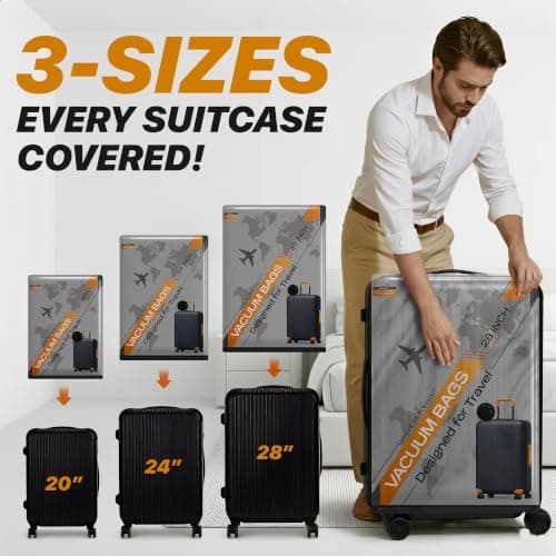 15 Pack Reusable Vacuum Storage Bags for Travel with Electical Wireless Pump - Airline Approved Space Saving Compression Bags for Clothes - Luggage Organiser Set for Suitcases, Holidays — view 4
